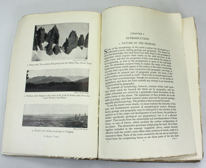Morphological Analysis of Land Forms; A Contribution to Physical Geology, Walther Penck, 1953, Printer's File copy