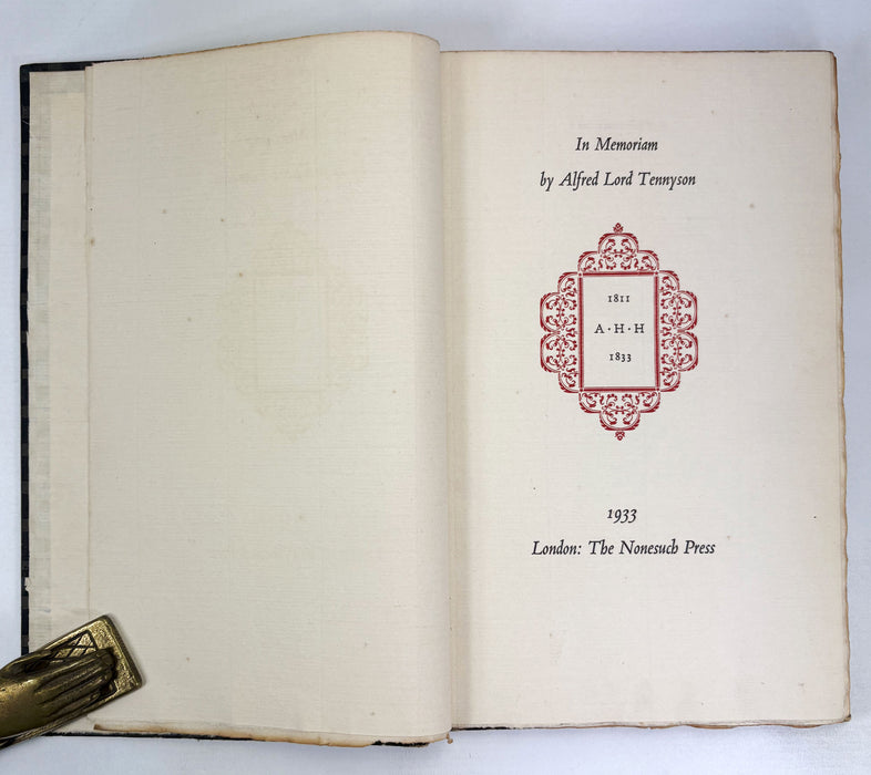 Nonesuch Press; In Memoriam, Alfred Lord Tennyson, 1933, numbered limited edition