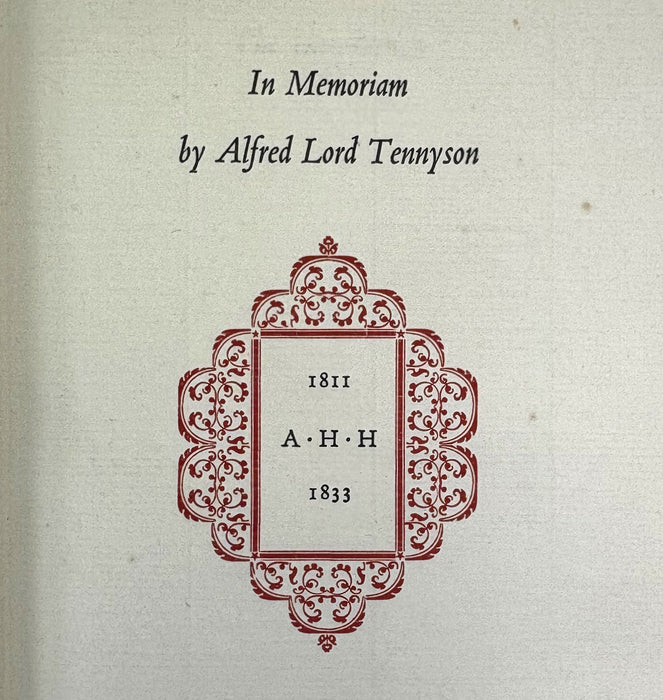 Nonesuch Press; In Memoriam, Alfred Lord Tennyson, 1933, numbered limited edition