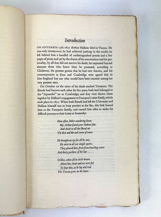 Nonesuch Press; In Memoriam, Alfred Lord Tennyson, 1933, numbered limited edition