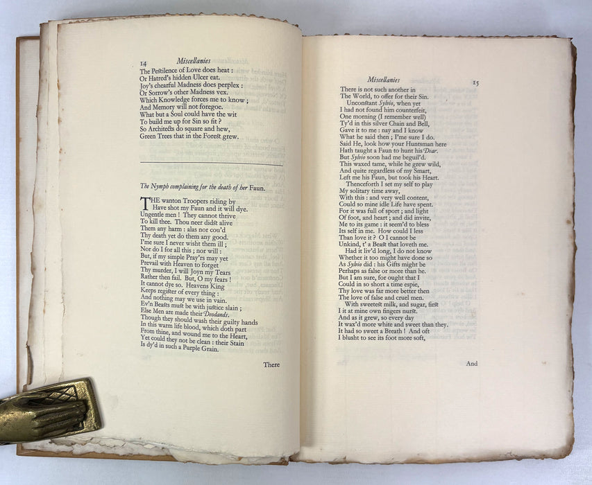 Nonesuch Press; Miscellaneous Poems by Andrew Marvell, numbered limited edition, 1923