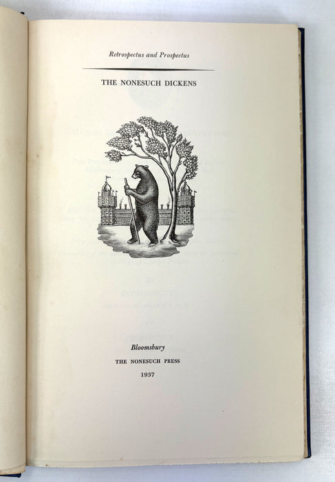 Nonesuch Press; Retrospectus and Prospectus; The Nonesuch Dickens, 1937