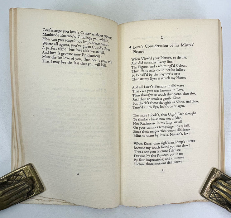 Nonesuch Press; The Phanseys of William Cavendish, Marquis of Newcastle addressed to Margaret Lucas and her Letters in Reply, Douglas Grant, 1956, numbered limited edition