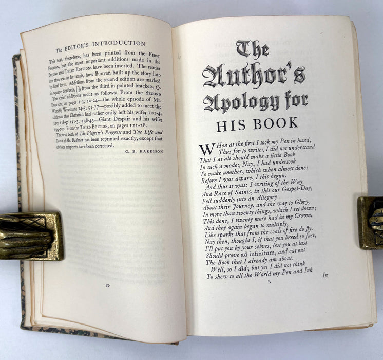 Nonesuch Press; The Pilgrim's Progress, and The Life & Death of Mr. Badman by John Bunyan 1628-1688, numbered limited edition, 1928