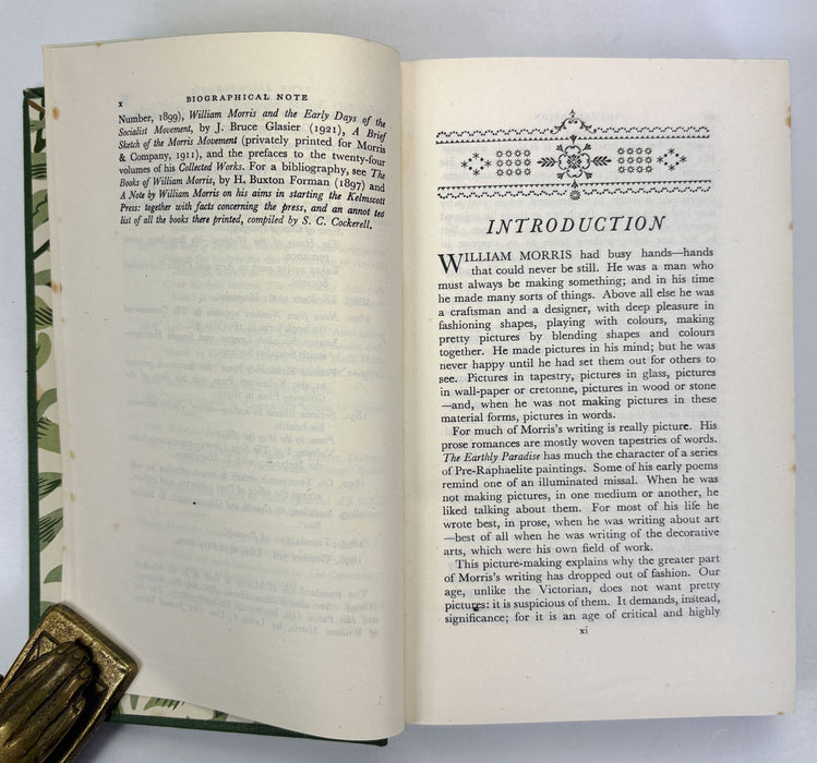 Nonesuch Press; William Morris, Centenary Edition, edited by G.D.H. Cole, 1946 edition with dustjacket