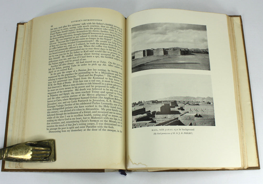 Northern Najd; A Journey from Jerusalem to Anaiza in Qasim by Carlo Guarmani, The Argonaut Press, 1938 Limited edition