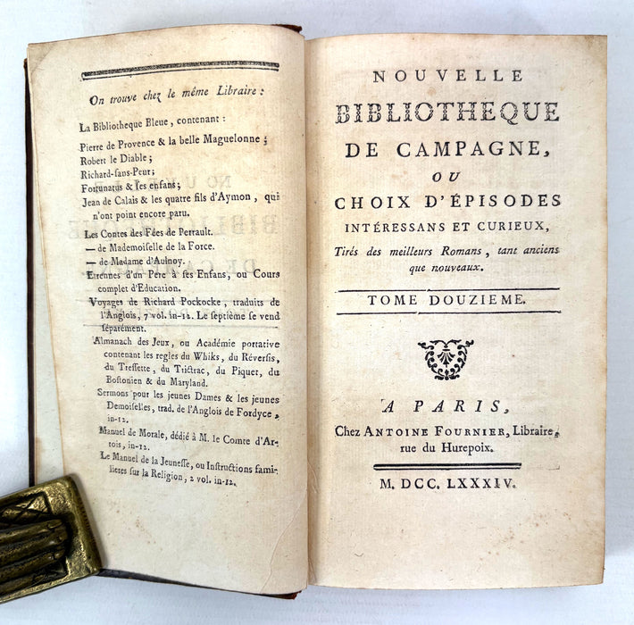 Nouvelle Bibliothèque de Campagne, ou Choix d’Épisodes intéressans et curieux, Amsterdam and Paris, 1769-1784