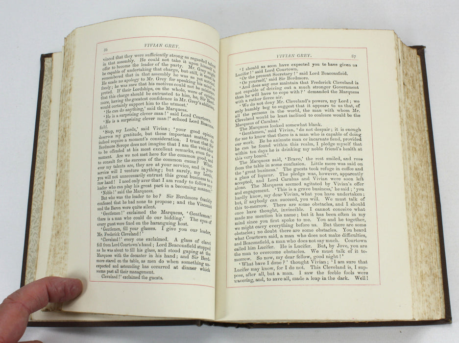 Novels and Tales by the Earl of Beaconsfield. 11 volumes complete, 1881. Hughenden Edition