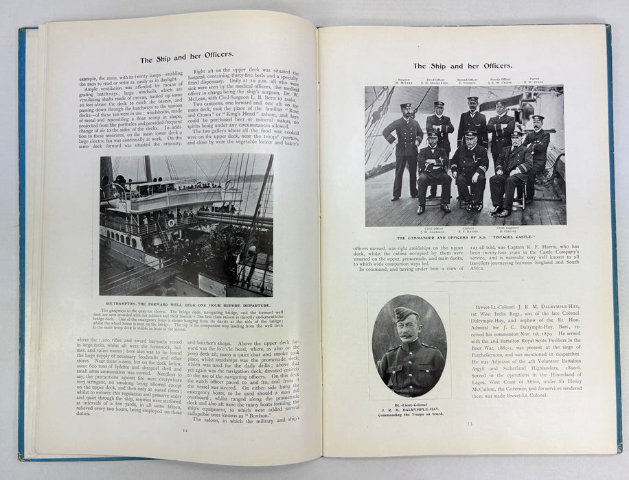 O.H.M.S. An Illustrated Record of the Voyage of S.S. "Tintagel Castle", W. McLean and E.H. Shackleton, 1900 - Shackleton's first book