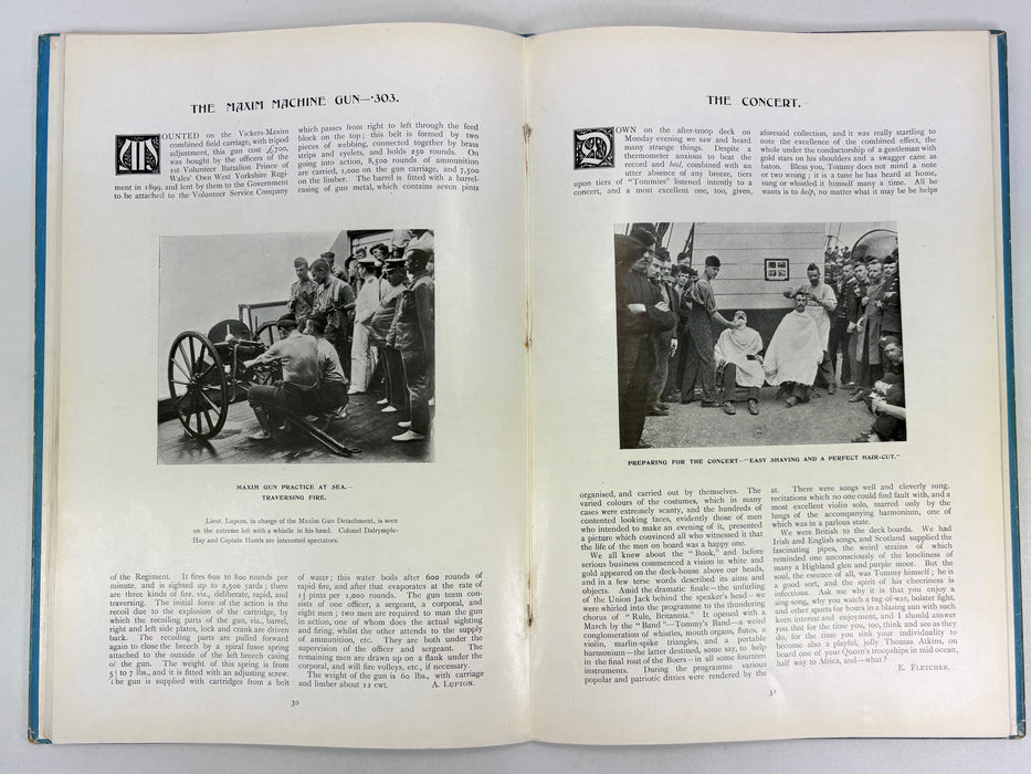 O.H.M.S. An Illustrated Record of the Voyage of S.S. "Tintagel Castle", W. McLean and E.H. Shackleton, 1900 - Shackleton's first book