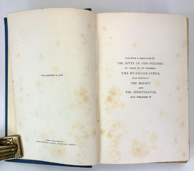 Oddities; A Book of Unexplained Facts, by Rupert T. Gould. Published by Philip Allan, 1928.