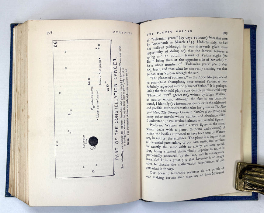 Oddities; A Book of Unexplained Facts, by Rupert T. Gould. Published by Philip Allan, 1928.