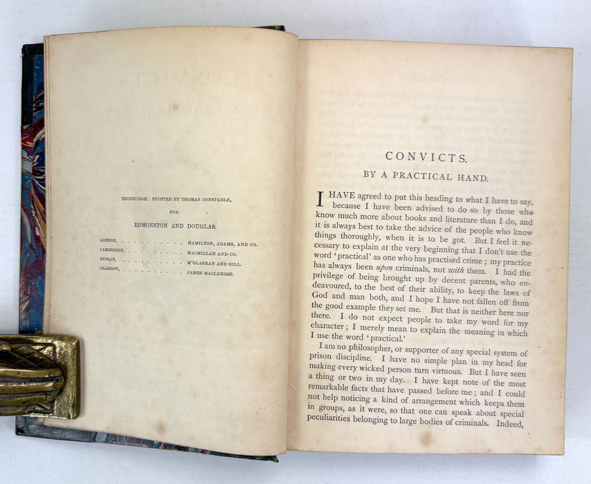 Odds and Ends; A Scottish Sammelband of Ten Works, including Bibliomania and the Stormontfield Piscicultural Experiments. Edmonston & Douglas, 1865-1867