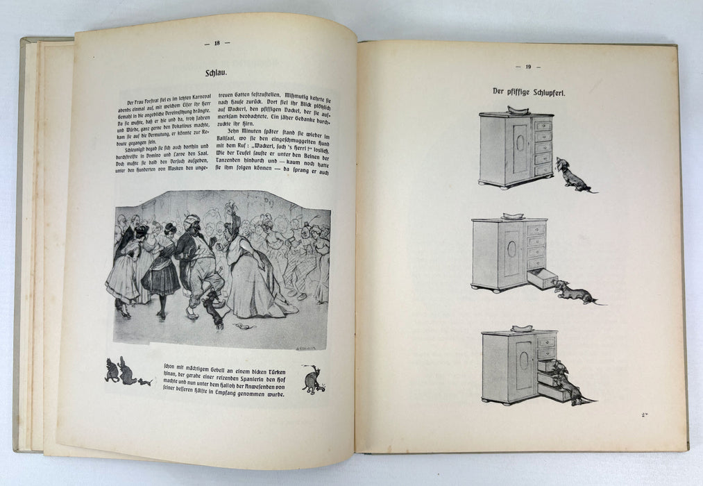 O diese Dackel! ; Allerlei Lustiges aus dem Leben unserer kleinen krummbeinigen Freunde, 2 volumes, 1923. Oh, those dachshunds!