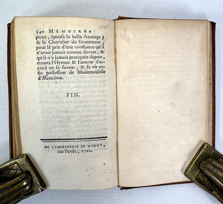 Oeuvres du Comte Antoine Hamilton. Paris, 1760–1762. In six volumes, complete.