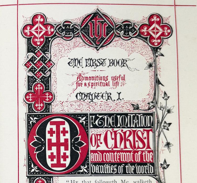 Of The Imitation of Christ in Four Books, by Thomas A Kempis, James Parker, Oxford, 1867 Limited edition of 2,000