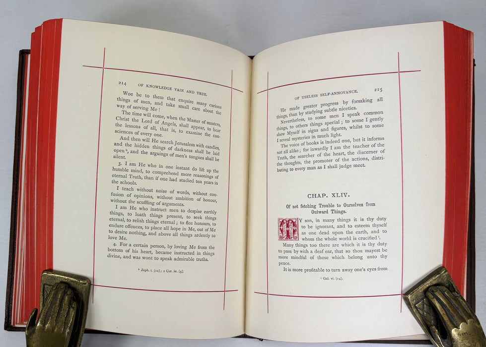 Of The Imitation of Christ in Four Books, by Thomas A Kempis, James Parker, Oxford, 1867 Limited edition of 2,000