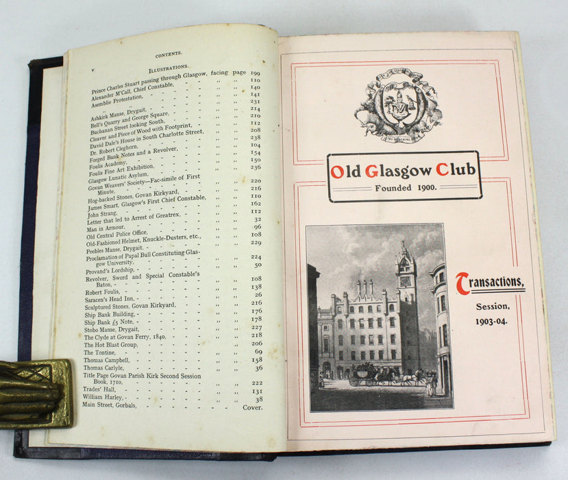 Old Glasgow Club Transactions, Volume I, Sessions 1900-08