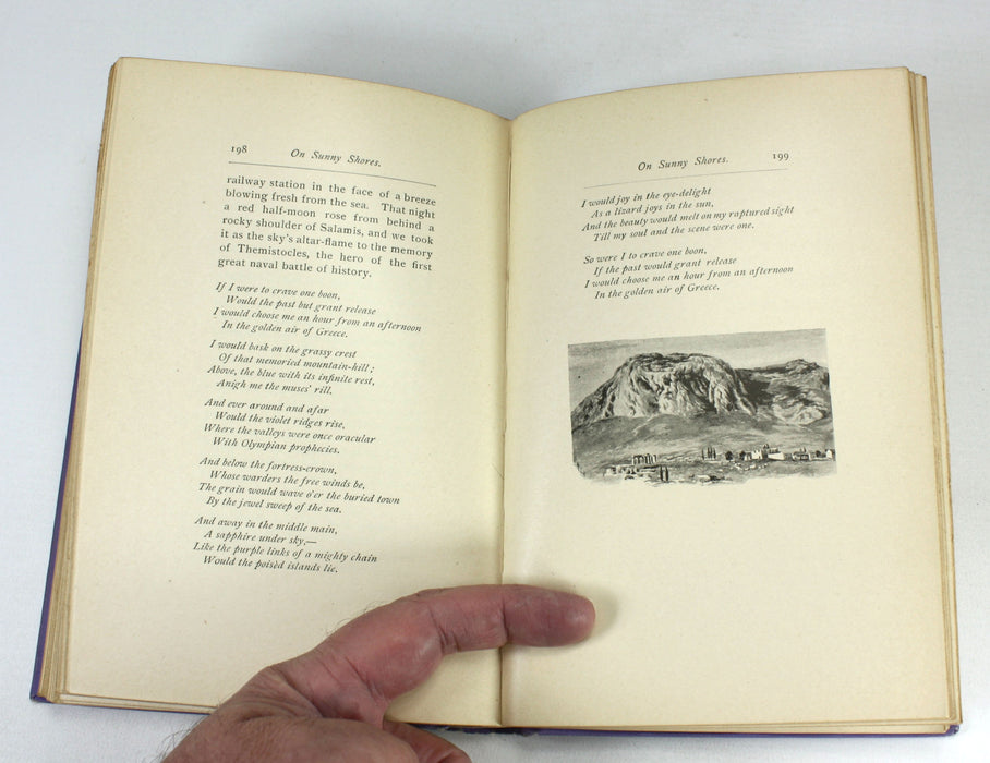 On Sunny Shores, Clinton Scollard, with manuscript poem by the author, 1893