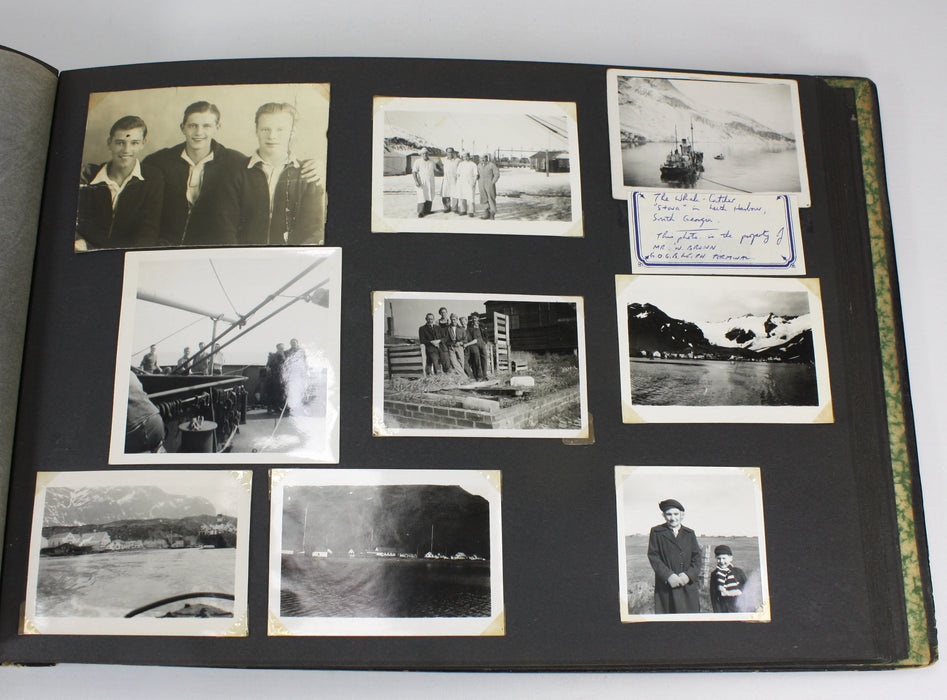 Original 1940s Vintage Photo Album of Seaman William John Reginald Brown - Whaling interest, Falkland Islands