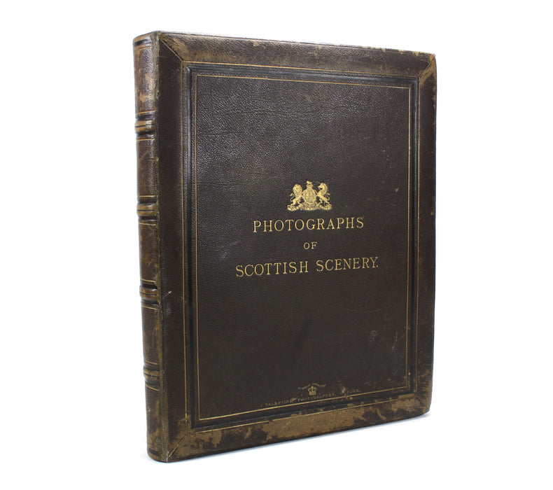 Original Vintage Scottish Photo Album, c. 1870s, Photographs of Scottish Scenery, James Valentine, c. 39 Albumen Prints