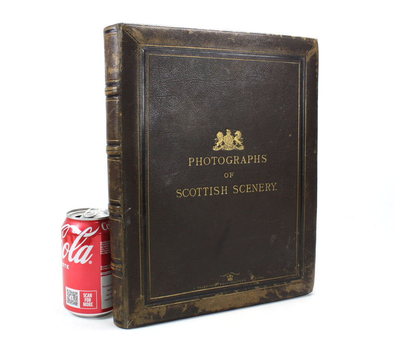 Original Vintage Scottish Photo Album, c. 1870s, Photographs of Scottish Scenery, James Valentine, c. 39 Albumen Prints