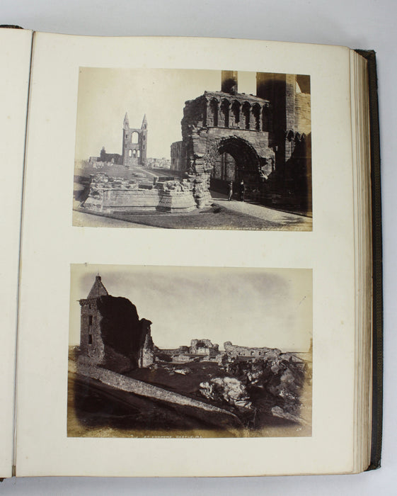Original Vintage Scottish Photo Album, c. 1870s, Photographs of Scottish Scenery, James Valentine, c. 39 Albumen Prints