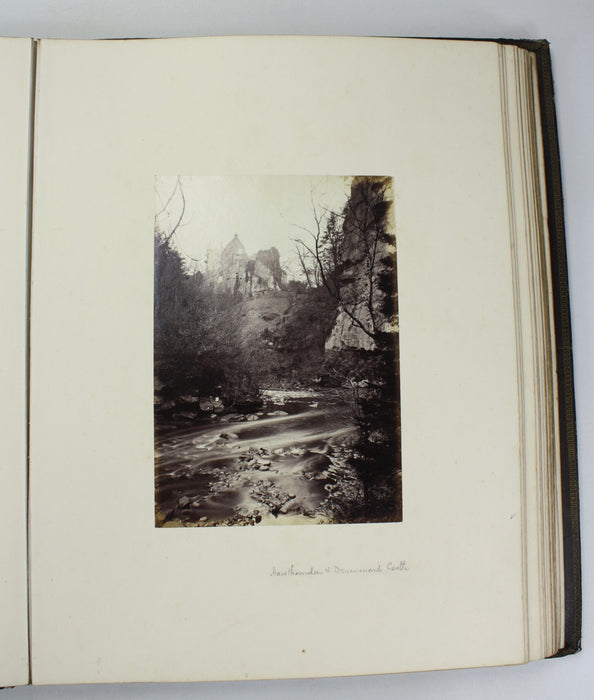 Original Vintage Scottish Photo Album, c. 1870s, Photographs of Scottish Scenery, James Valentine, c. 39 Albumen Prints