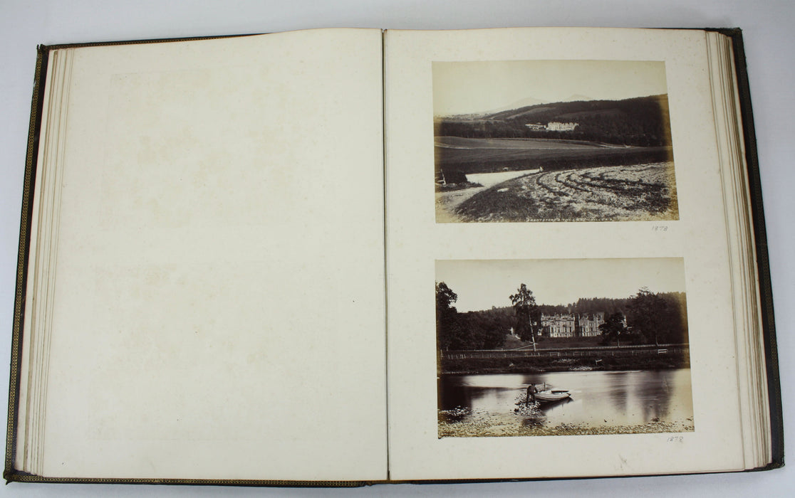 Original Vintage Scottish Photo Album, c. 1870s, Photographs of Scottish Scenery, James Valentine, c. 39 Albumen Prints