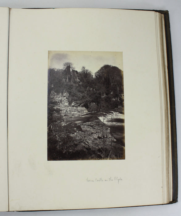 Original Vintage Scottish Photo Album, c. 1870s, Photographs of Scottish Scenery, James Valentine, c. 39 Albumen Prints