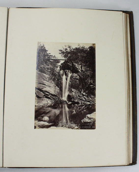 Original Vintage Scottish Photo Album, c. 1870s, Photographs of Scottish Scenery, James Valentine, c. 39 Albumen Prints