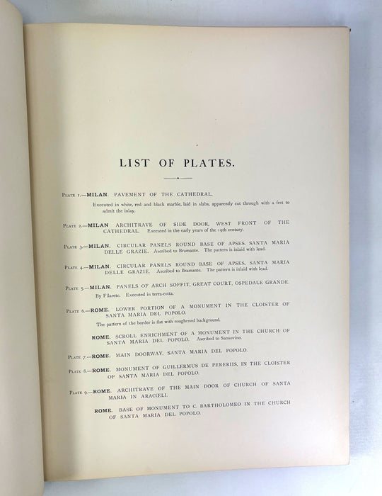 Ornamental Details of the Italian Renaissance, G.A.T. Middleton and R.W. Carden, 1900