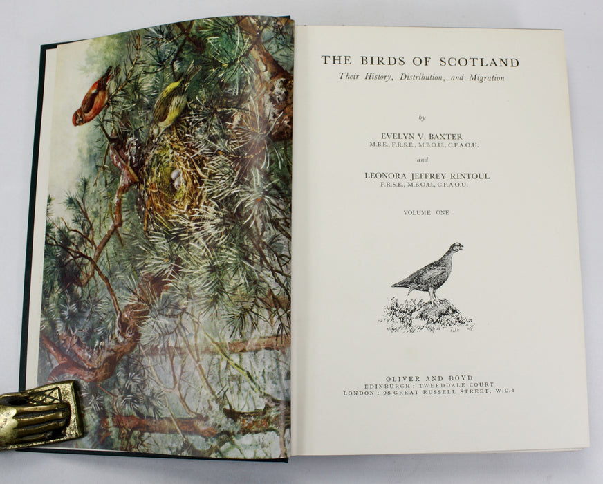 Ornithology; The Birds of Scotland, Evelyn V. Baxter and Leonora Jeffrey Rintoul, 1953