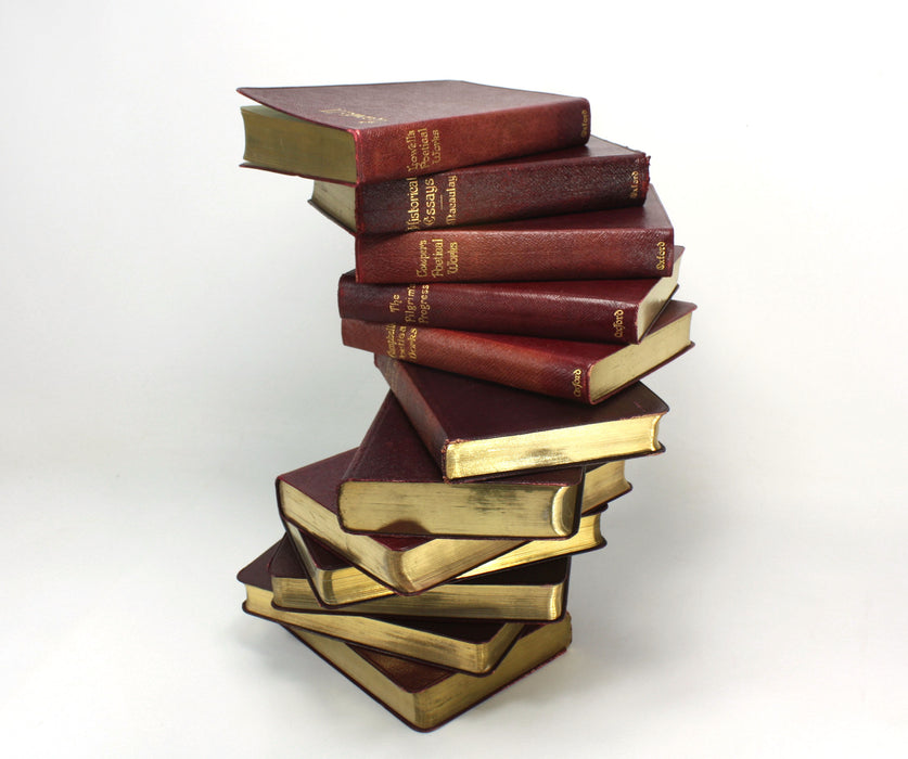 Oxford Edition; Collection of 12 Classic Literature and Poetry Titles with gilt edges, 1904-1916