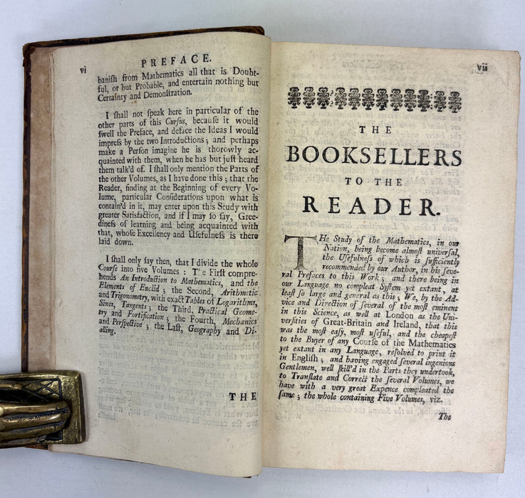 Ozanam's Compleat Course of the Mathematics; Cursus Mathematicus; Or, A Complete Course of the Mathematics, Monsiuer Ozanam, London & Oxford, 1712