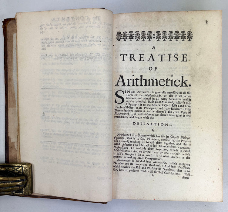 Ozanam's Compleat Course of the Mathematics; Cursus Mathematicus; Or, A Complete Course of the Mathematics, Monsiuer Ozanam, London & Oxford, 1712