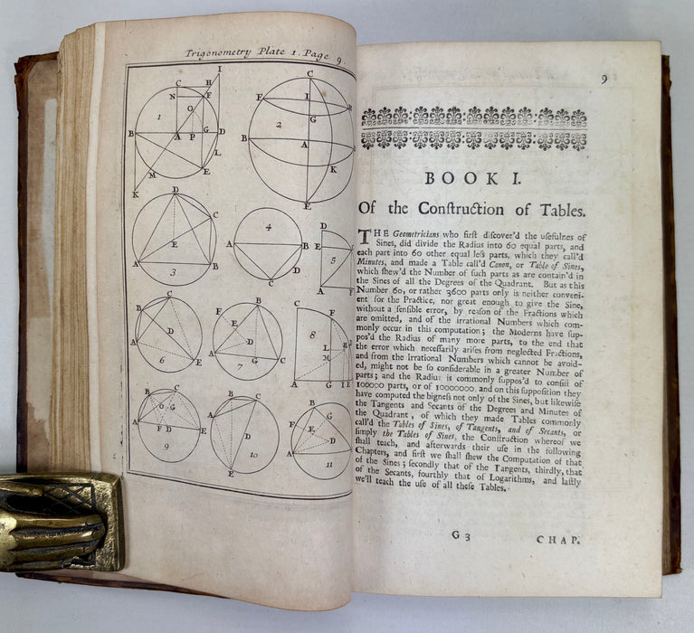 Ozanam's Compleat Course of the Mathematics; Cursus Mathematicus; Or, A Complete Course of the Mathematics, Monsiuer Ozanam, London & Oxford, 1712