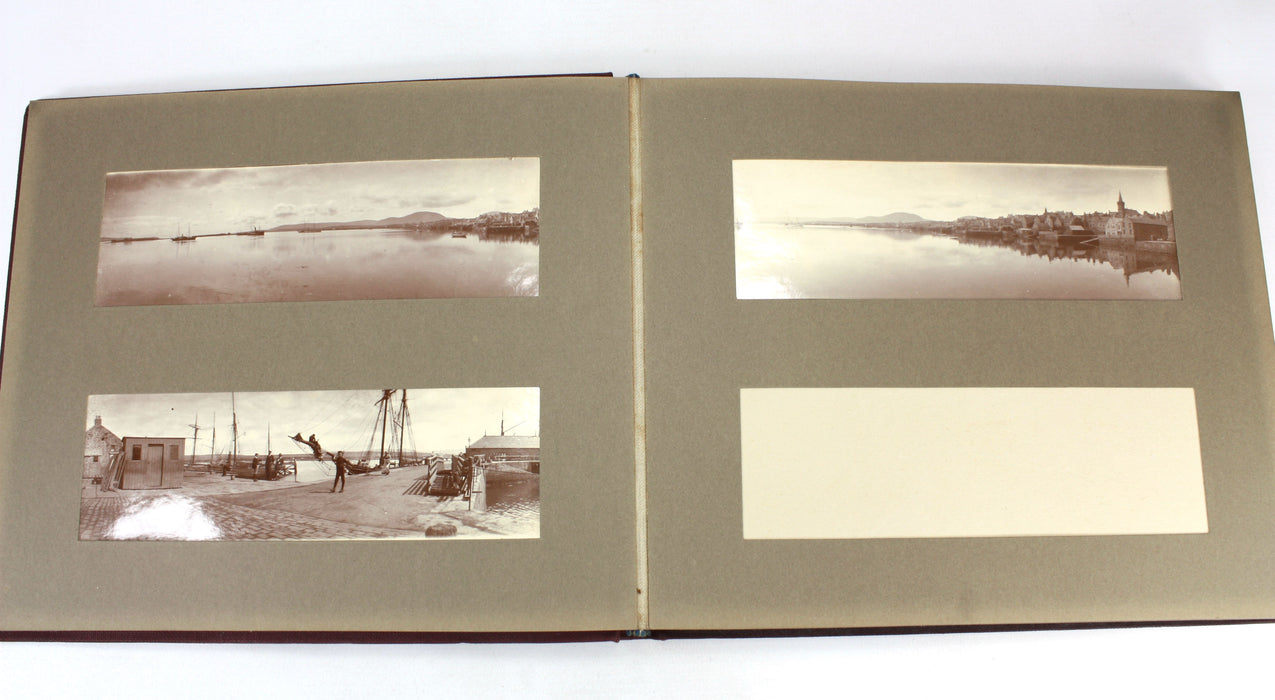 Edwardian Photo Album with 41 unusual Panoramic Photographs, Britain, London, Scotland