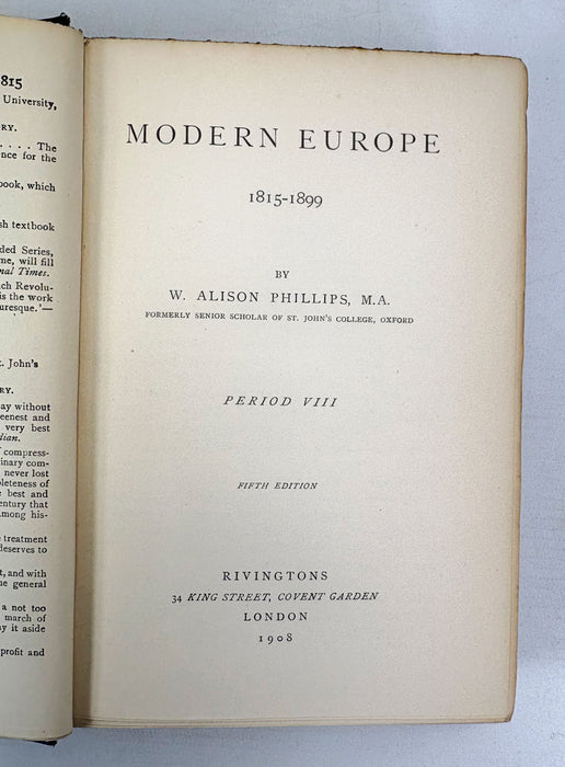 Periods of European History, 8 Volumes, 476-1899, ed. Arthur Hassall, Rivingtons, 1901-1910