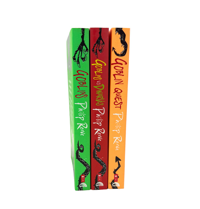 Philip Reeve; Goblins, Goblins vs Dwarves and Goblin Quest, first editions numbered 1/100, signed, illustrated and stamped