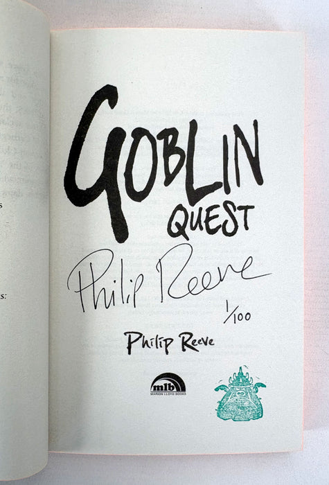 Philip Reeve; Goblins, Goblins vs Dwarves and Goblin Quest, first editions numbered 1/100, signed, illustrated and stamped