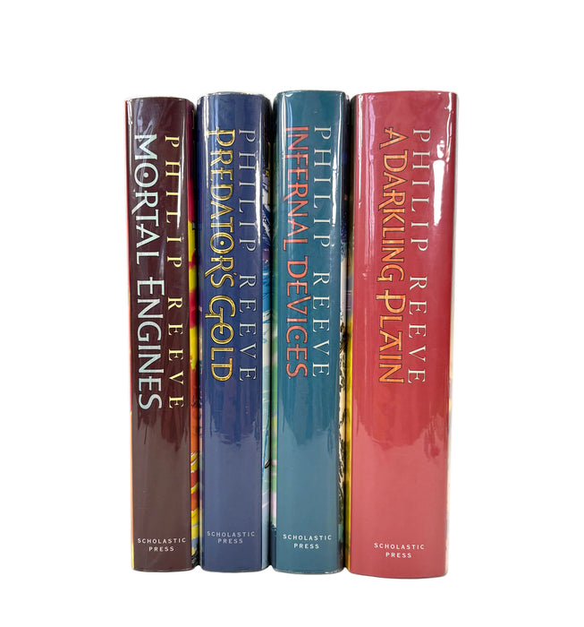 Philip Reeve; Mortal Engines; Complete set of 1st editions of the novels - all signed and lined by the author, 2001-2006