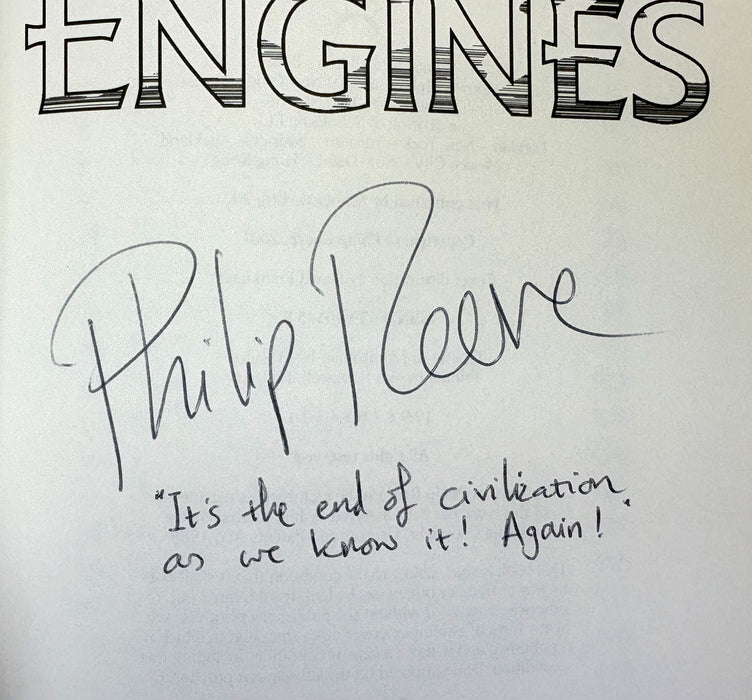 Philip Reeve; Mortal Engines; Complete set of 1st editions of the novels - all signed and lined by the author, 2001-2006