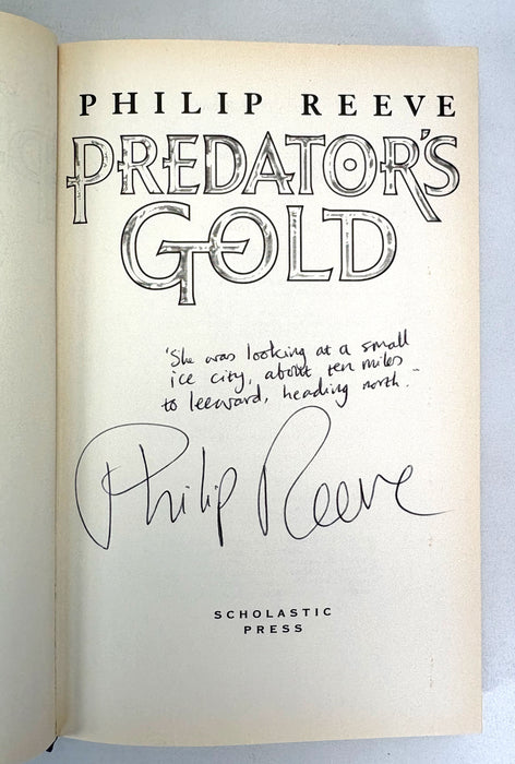 Philip Reeve; Mortal Engines; Complete set of 1st editions of the novels - all signed and lined by the author, 2001-2006