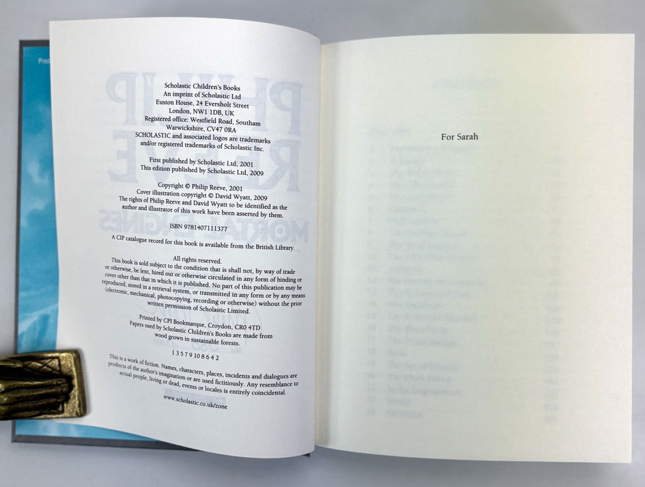 Philip Reeve; Mortal Engines; Signed and Remarqued, Numbered Limited Edition, 2009