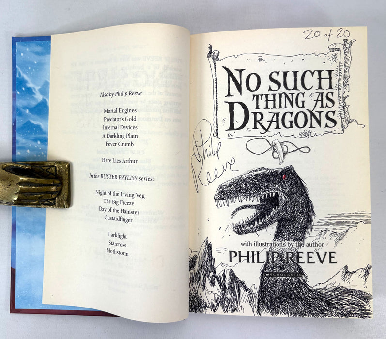Philip Reeve; No Such Things as Dragons, Signed and Remarqued (illustrated) by the author, and numbered 20/20. 2009.