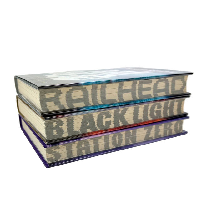 Philip Reeve; Railhead, Black Light Express and Station Zero; Signed and remarqued limited editions numbered 20/20