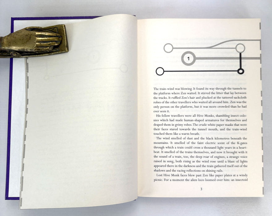 Philip Reeve; Railhead, Black Light Express and Station Zero; Signed and remarqued limited editions numbered 20/20