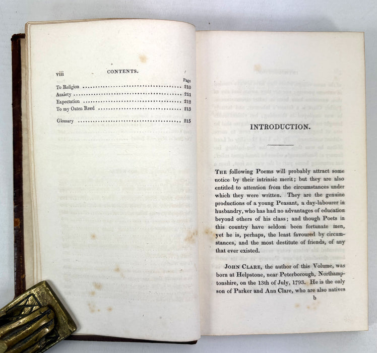 Poems Descriptive of Rural Life and Scenery, by John Clare, Taylor and Hessey, 1820