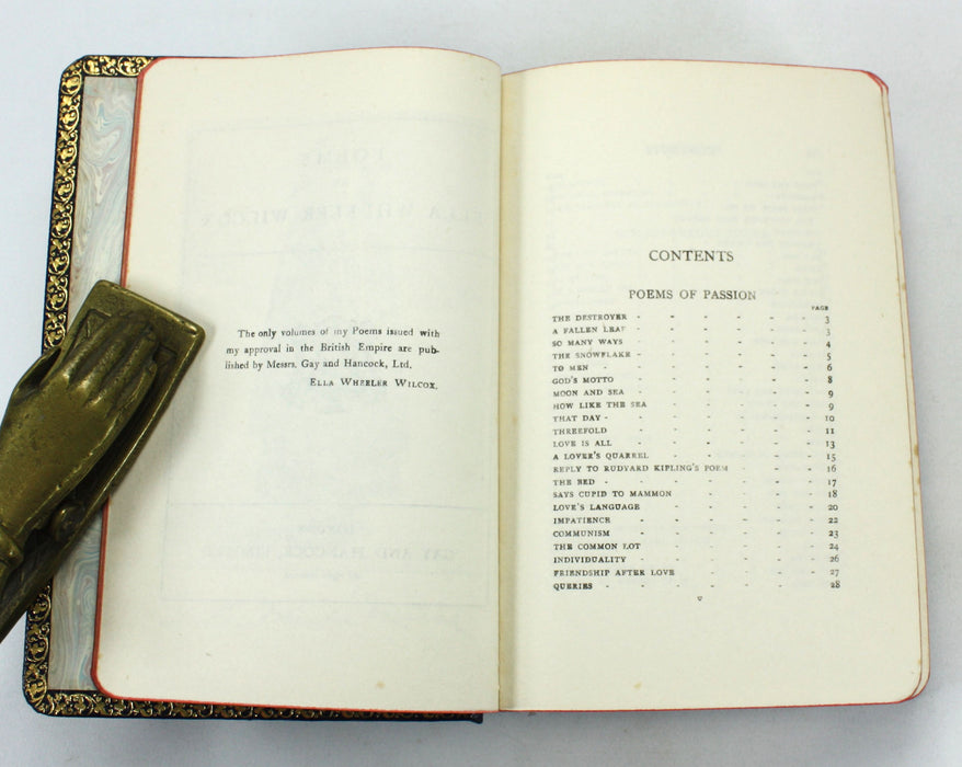 Poems by Ella Wheeler Wilcox, Gay and Hancock, London, c. 1910